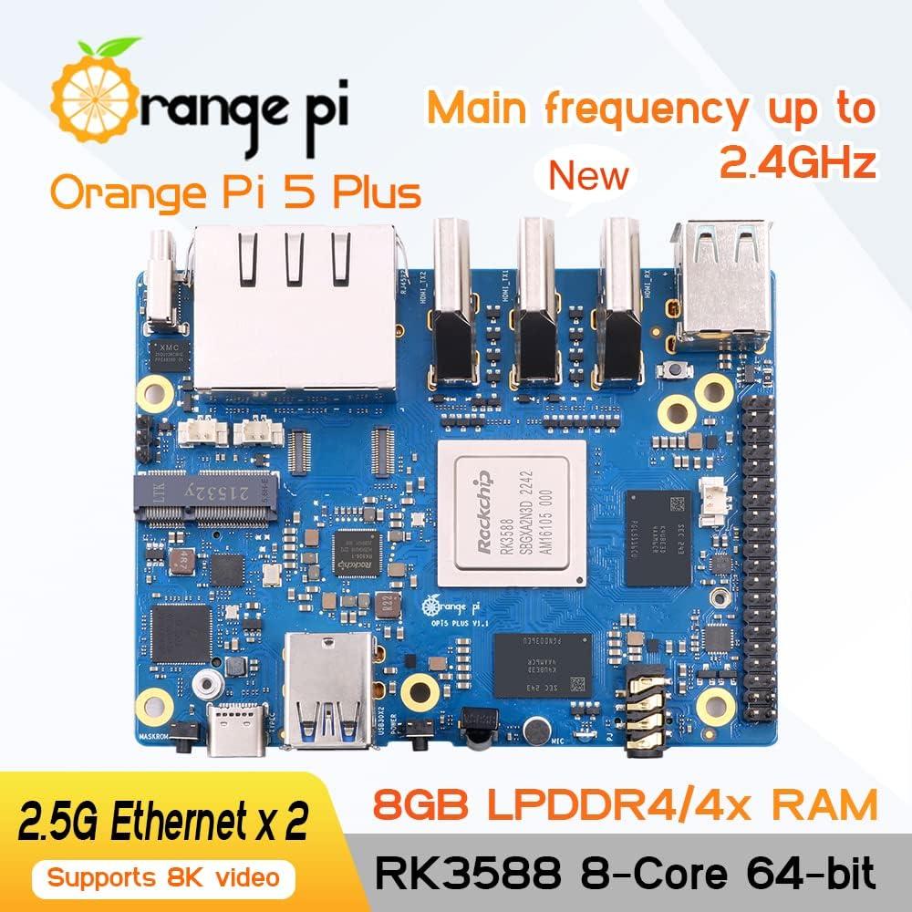 Computadora de Placa Única Orange Pi 5 Plus 8GB 2.4GHz