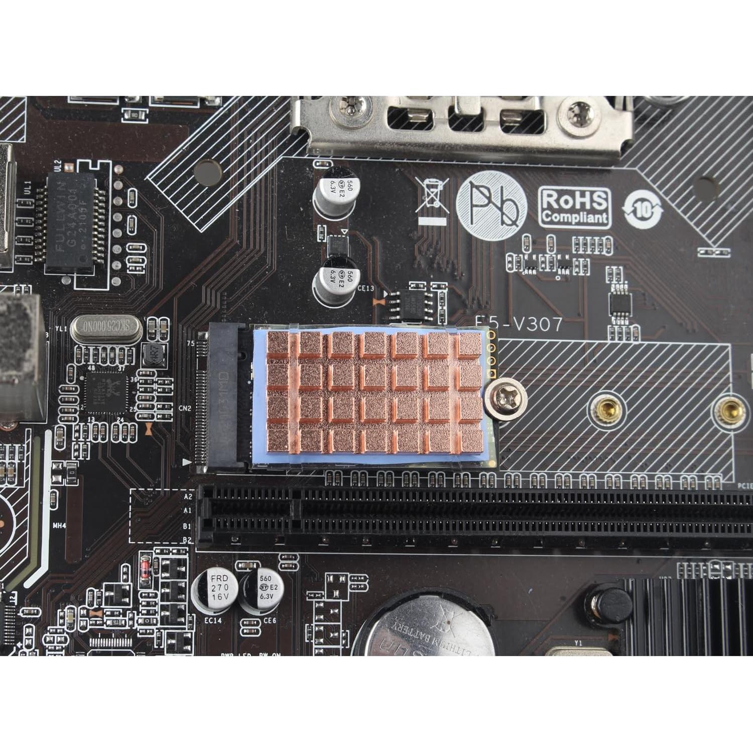 Disipador de Calor M.2 2242 ZDE Cobre con Almohadilla Térmica