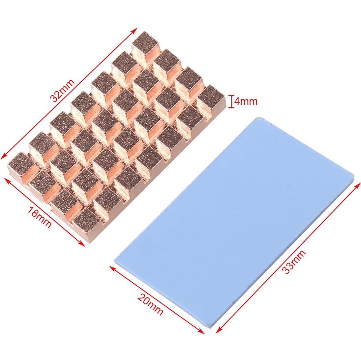 Disipador de Calor M.2 2242 ZDE Cobre con Almohadilla Térmica