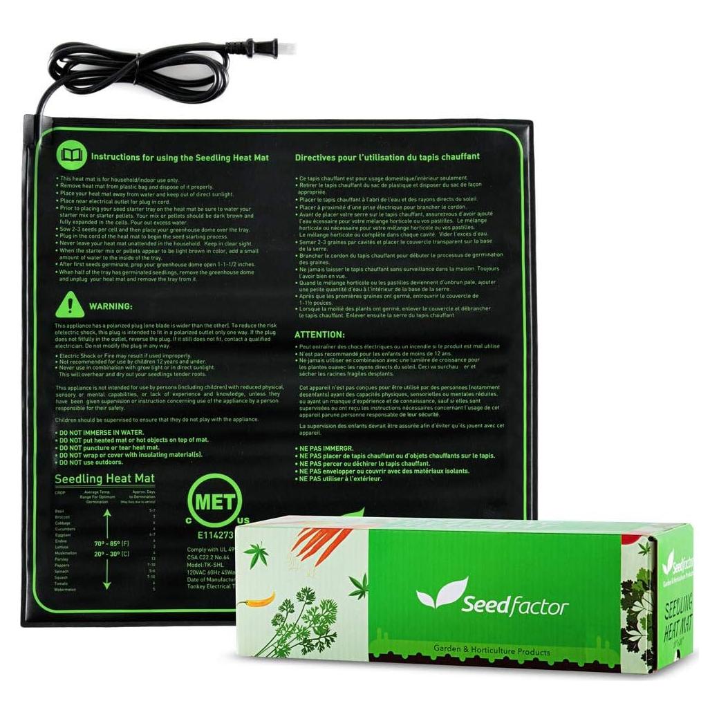 Alfombrilla Térmica Seedfactor 50,8x50,8 cm para Plántulas