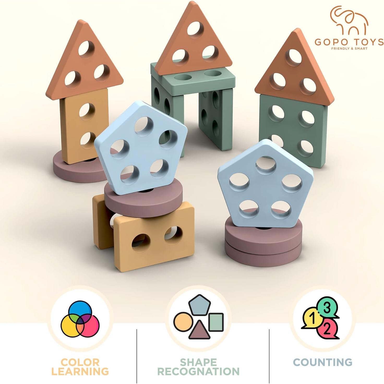 Juguete Montessori GOPO TOYS Clasificador de Formas 20 Piezas