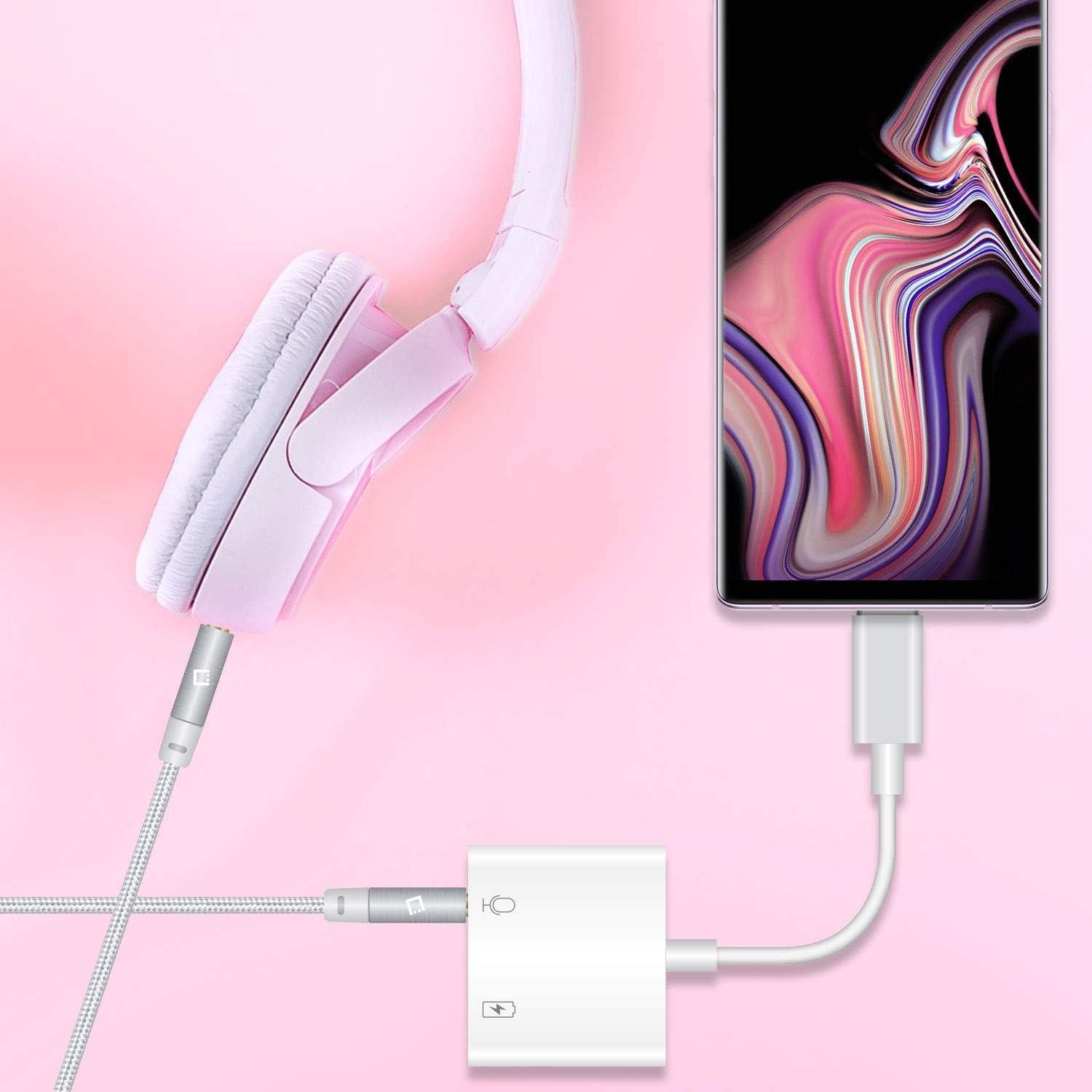 Adaptador de Audio y Carga USB-C 3.5mm Volt Plus Tech