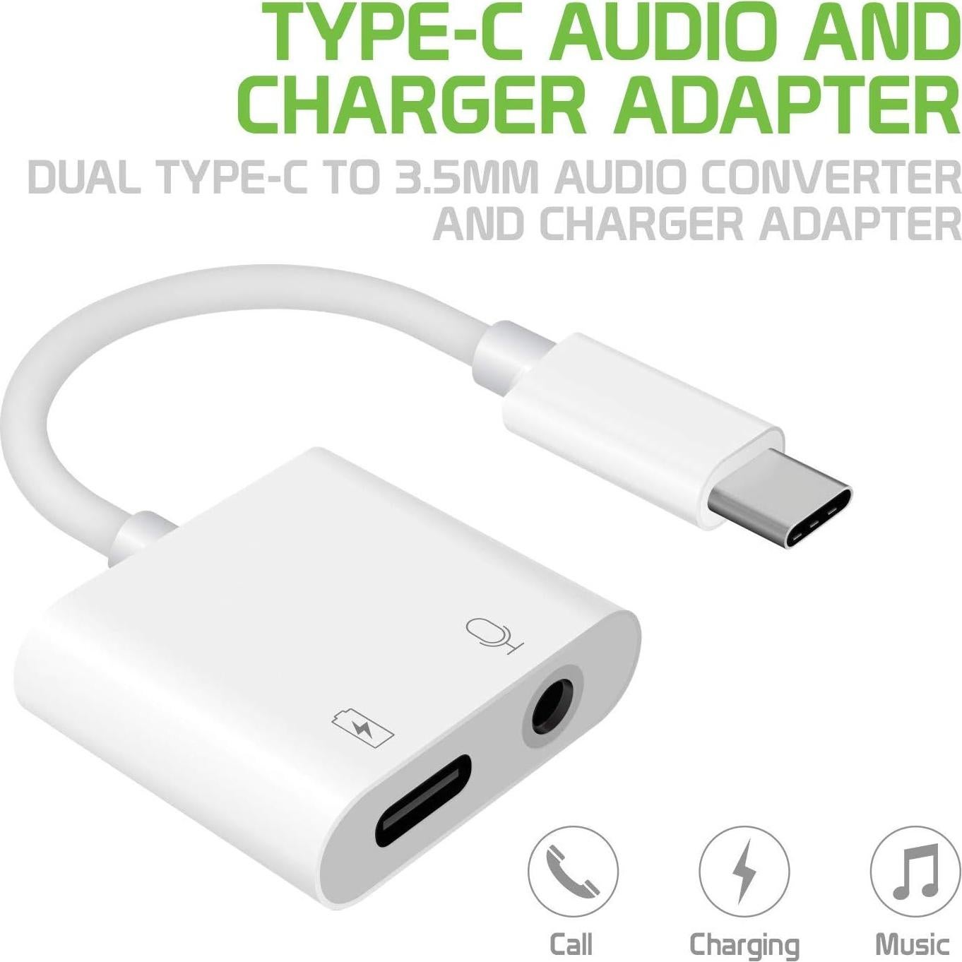 Adaptador de Audio y Carga USB-C 3.5mm Volt Plus Tech
