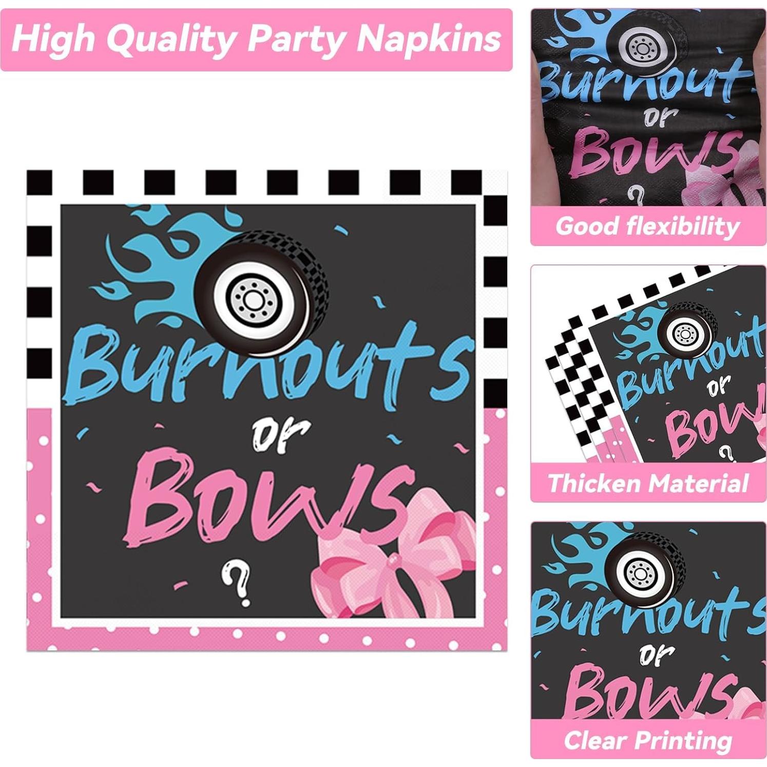 Vajilla Desechable Qyeahkj para Revelación de Género 50 Invitados