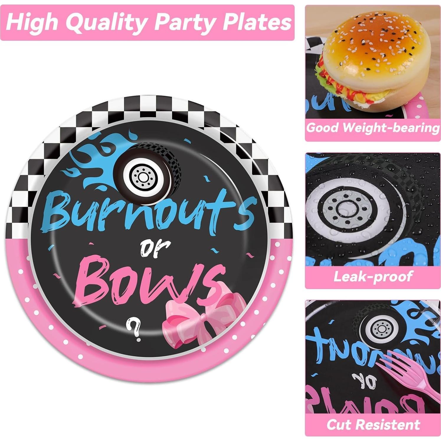 Vajilla Desechable Qyeahkj para Revelación de Género 50 Invitados