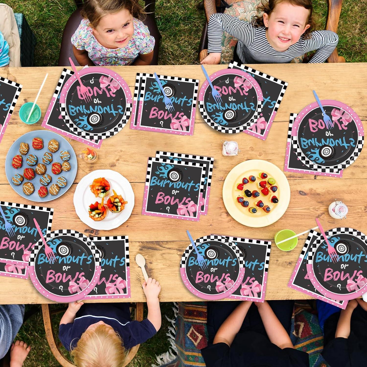 Vajilla Desechable Qyeahkj para Revelación de Género 50 Invitados