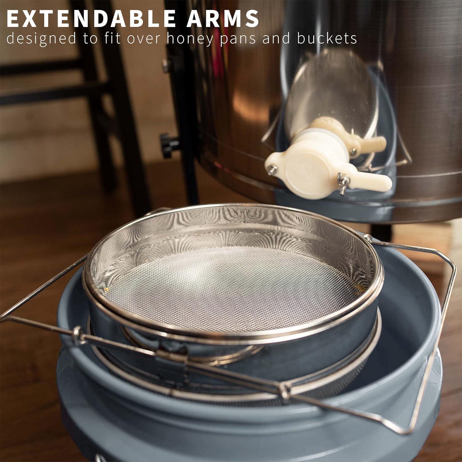 Colador de Miel VIVO Acero Inoxidable Doble Tamiz 22.86 cm