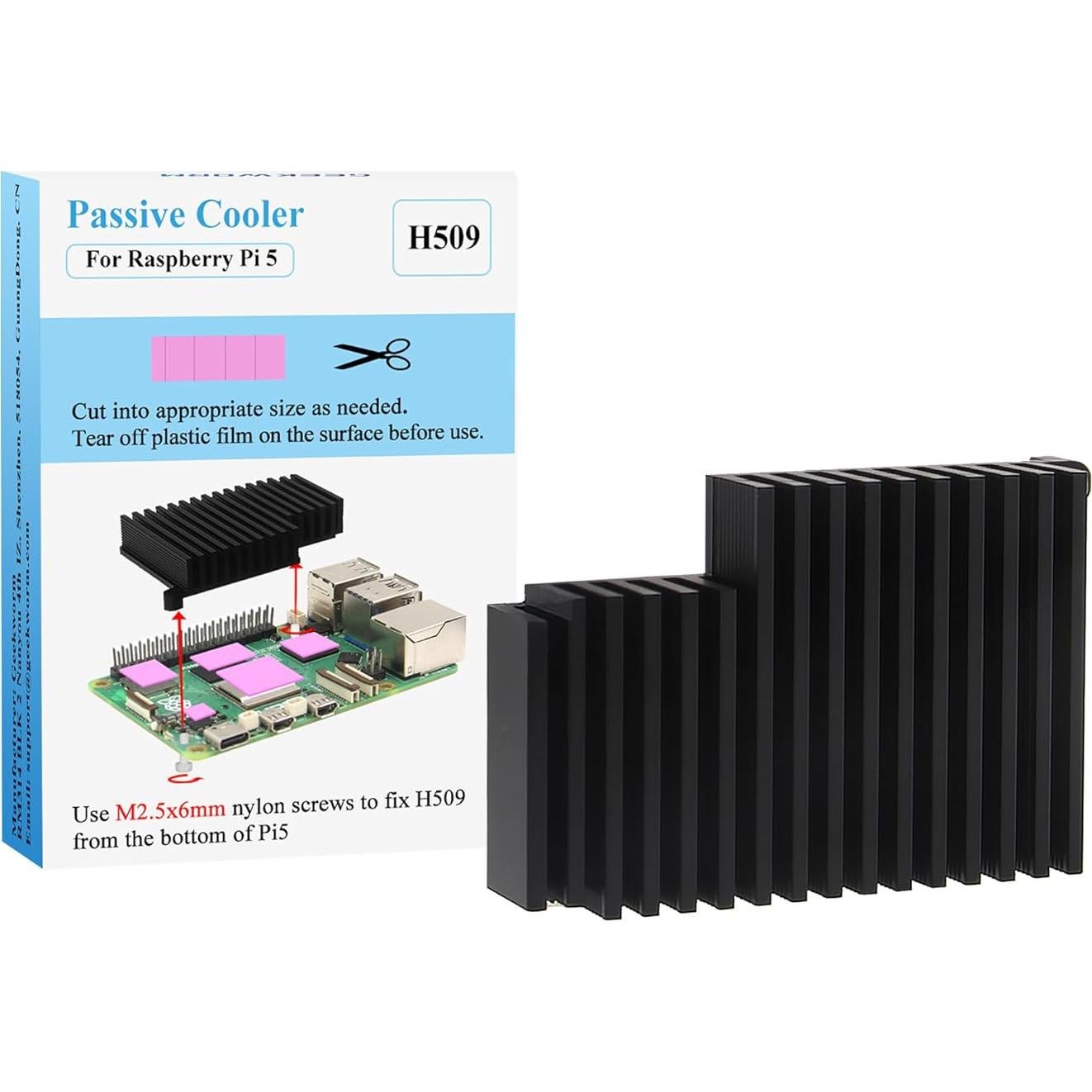 Fuente de Alimentación USB-C GaN 27W + Disipador Aluminio H509 para Raspberry Pi 5