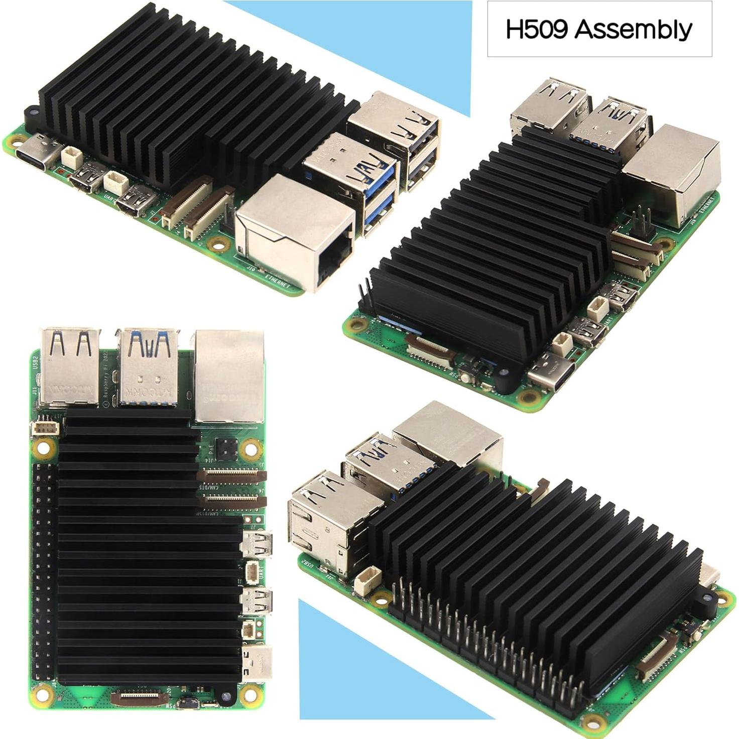 Fuente de Alimentación USB-C GaN 27W + Disipador Aluminio H509 para Raspberry Pi 5