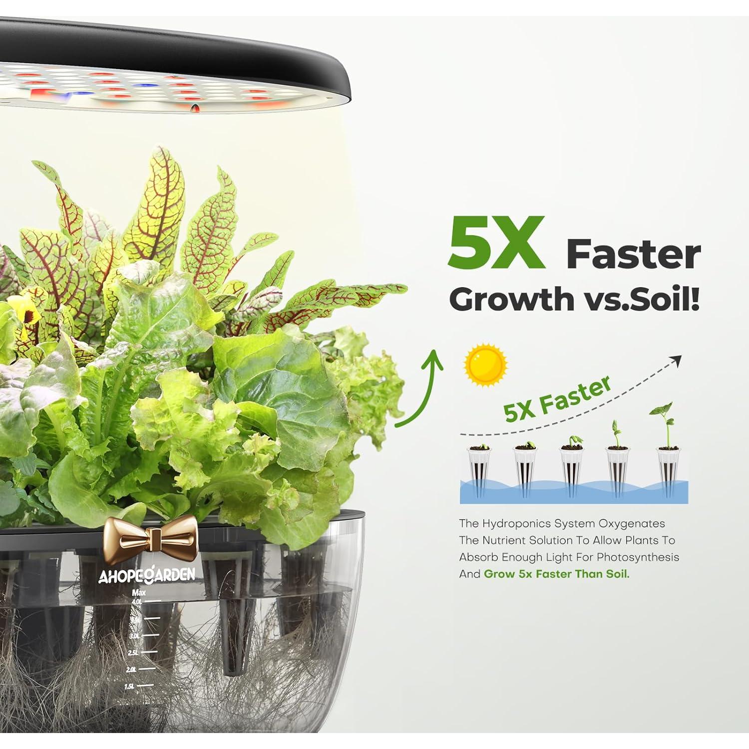 Sistema Hidropónico Ahopegarden 12 Cápsulas 4L LED