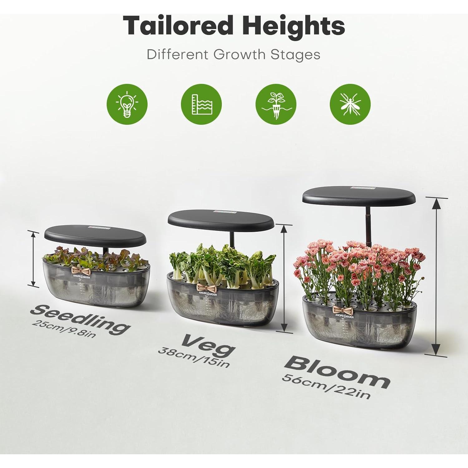 Sistema Hidropónico Ahopegarden 12 Cápsulas 4L LED