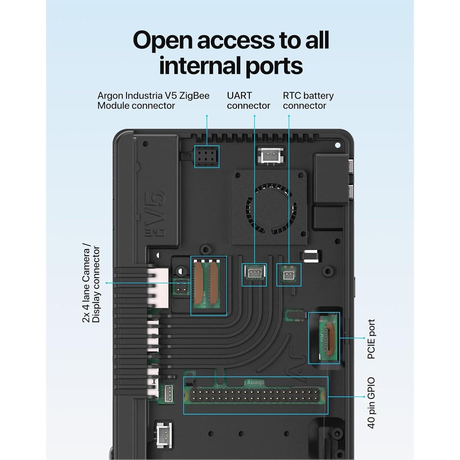 Caja Argon ONE V5 para Raspberry Pi 5 con M.2 NVMe