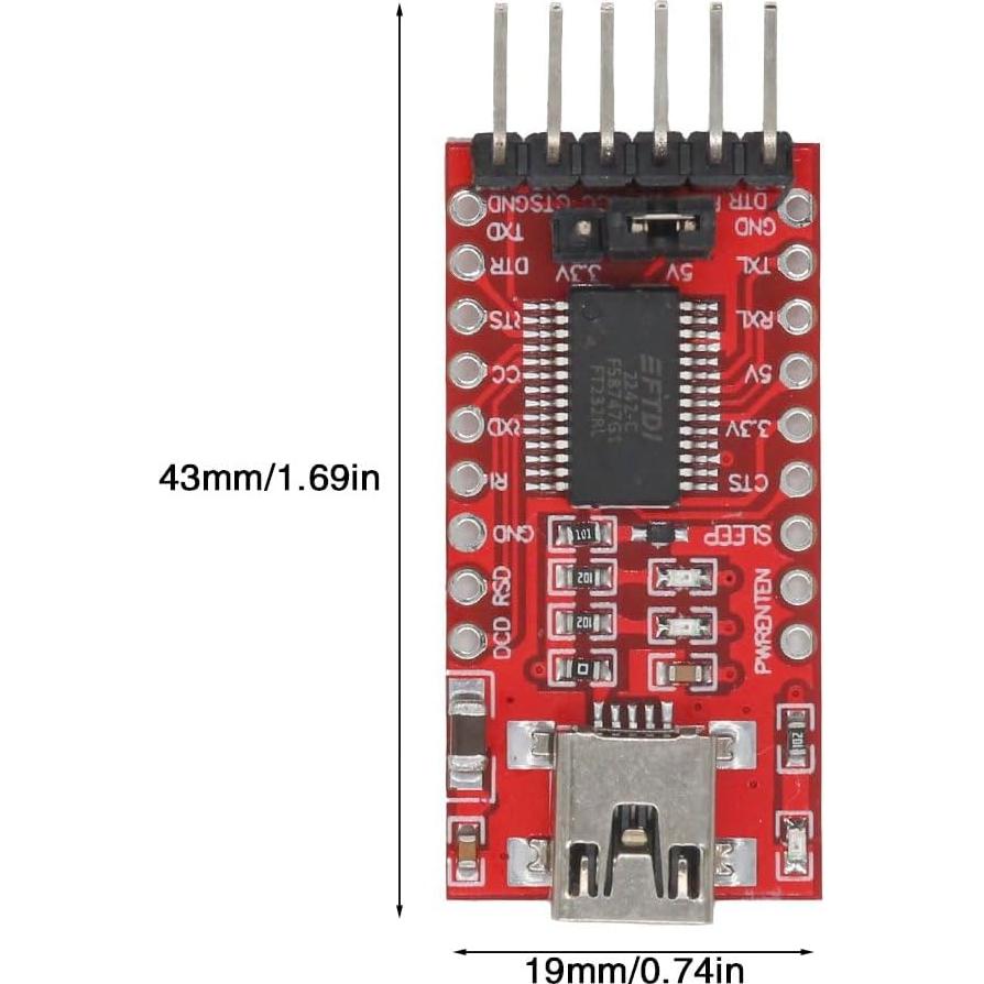 Módulo USB a TTL FT232RL 3.3V/5V para Raspberry Pi - 2 Pcs