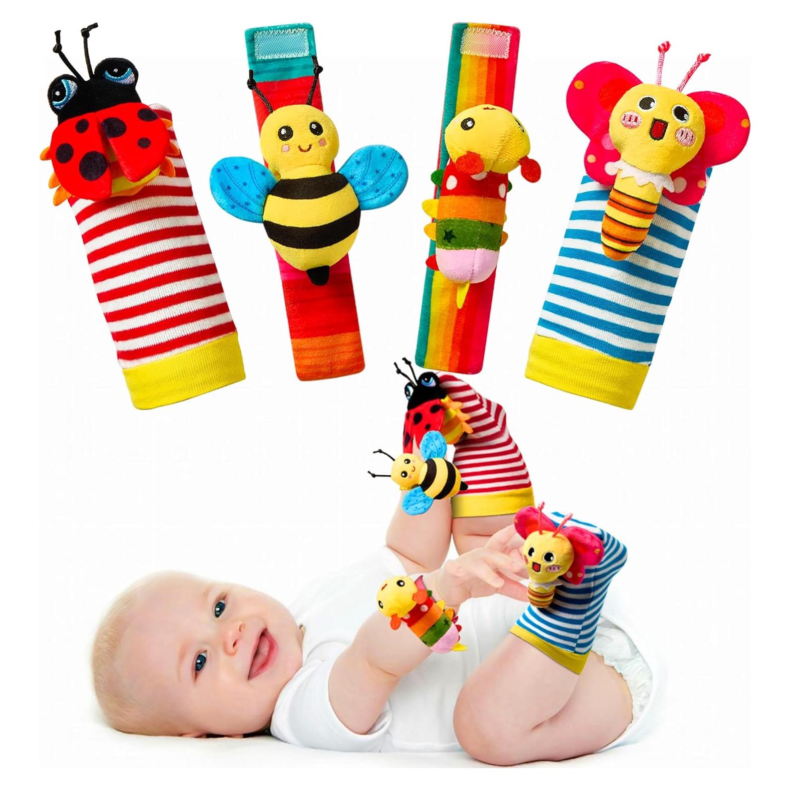 Calcetines Sonajeros de Bebé VBFRZY Multicolores 0-12 Meses