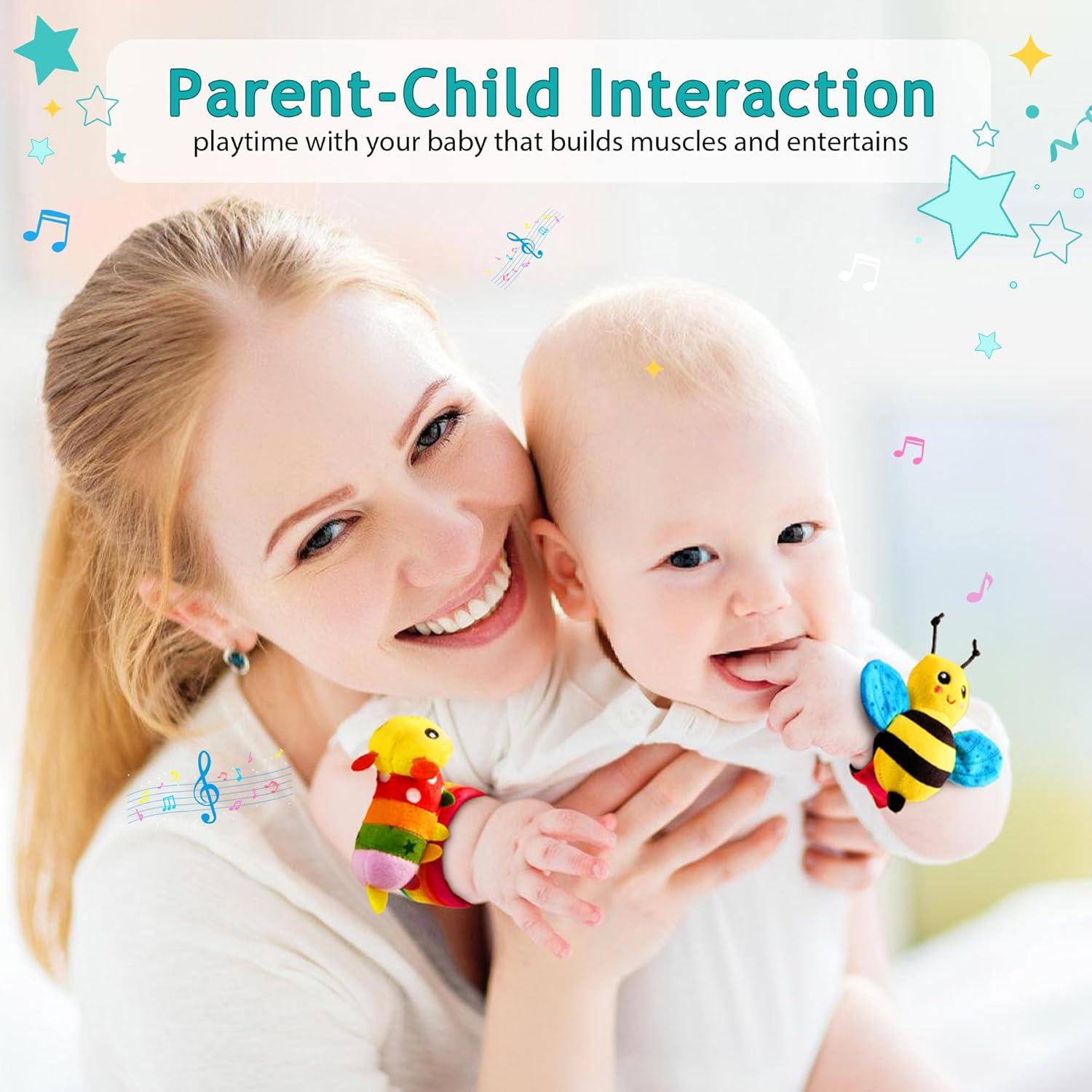 Calcetines Sonajeros de Bebé VBFRZY Multicolores 0-12 Meses