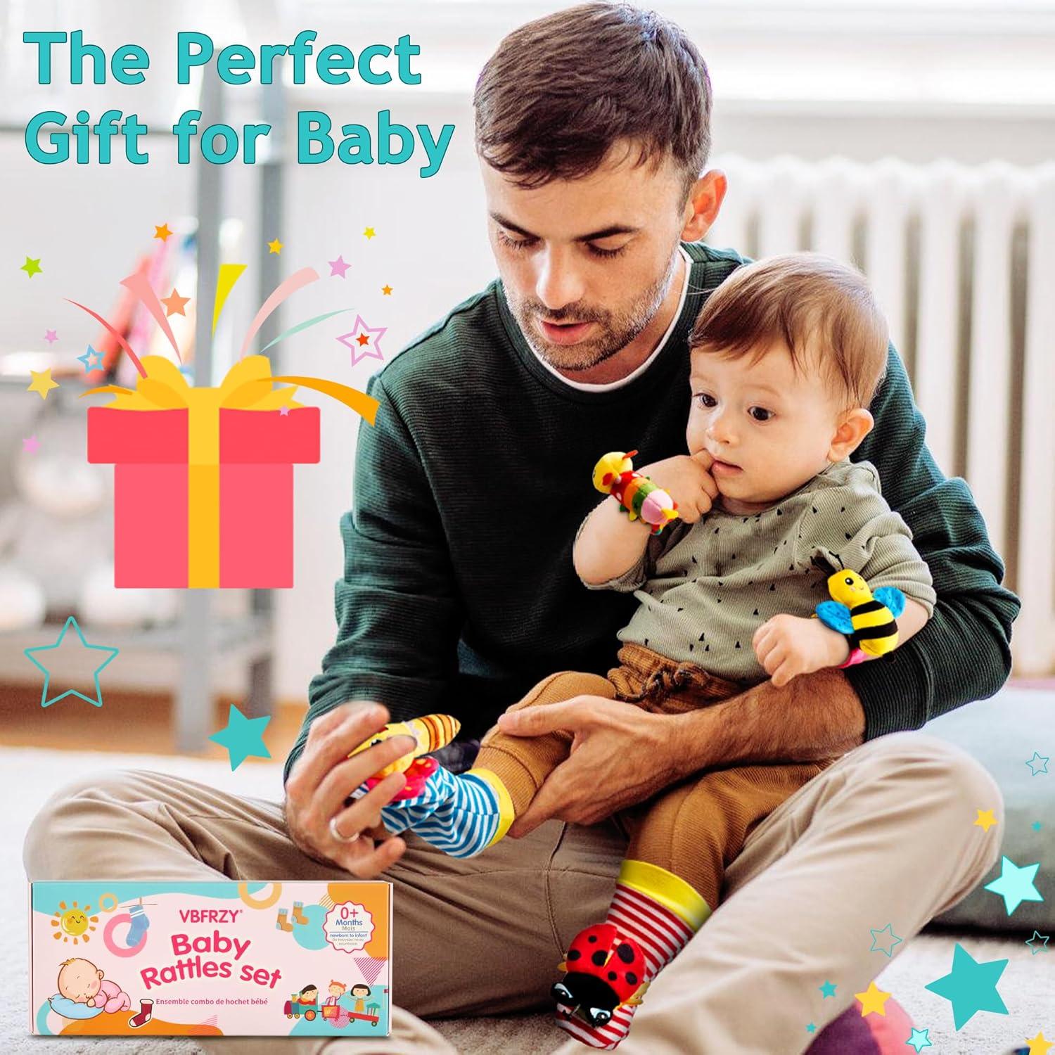 Calcetines Sonajeros de Bebé VBFRZY Multicolores 0-12 Meses