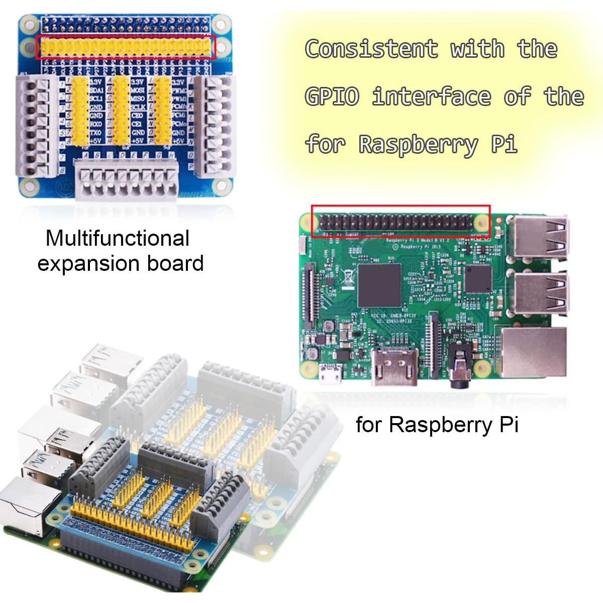 Placa de Expansión GPIO Multifuncional DAOKAI para Raspberry Pi