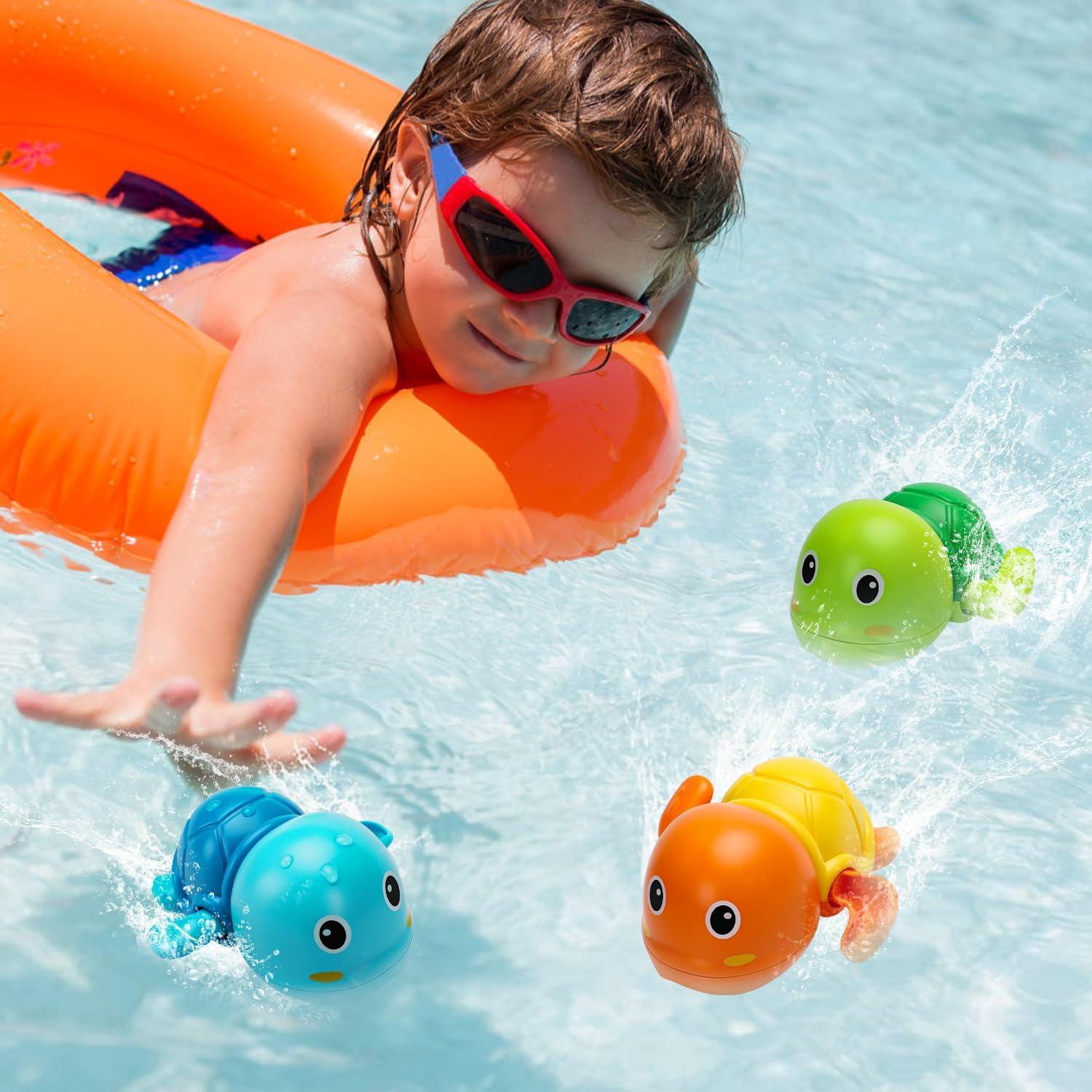 Juguetes de Baño Tohibee Tortuga Nadadora 3 Piezas