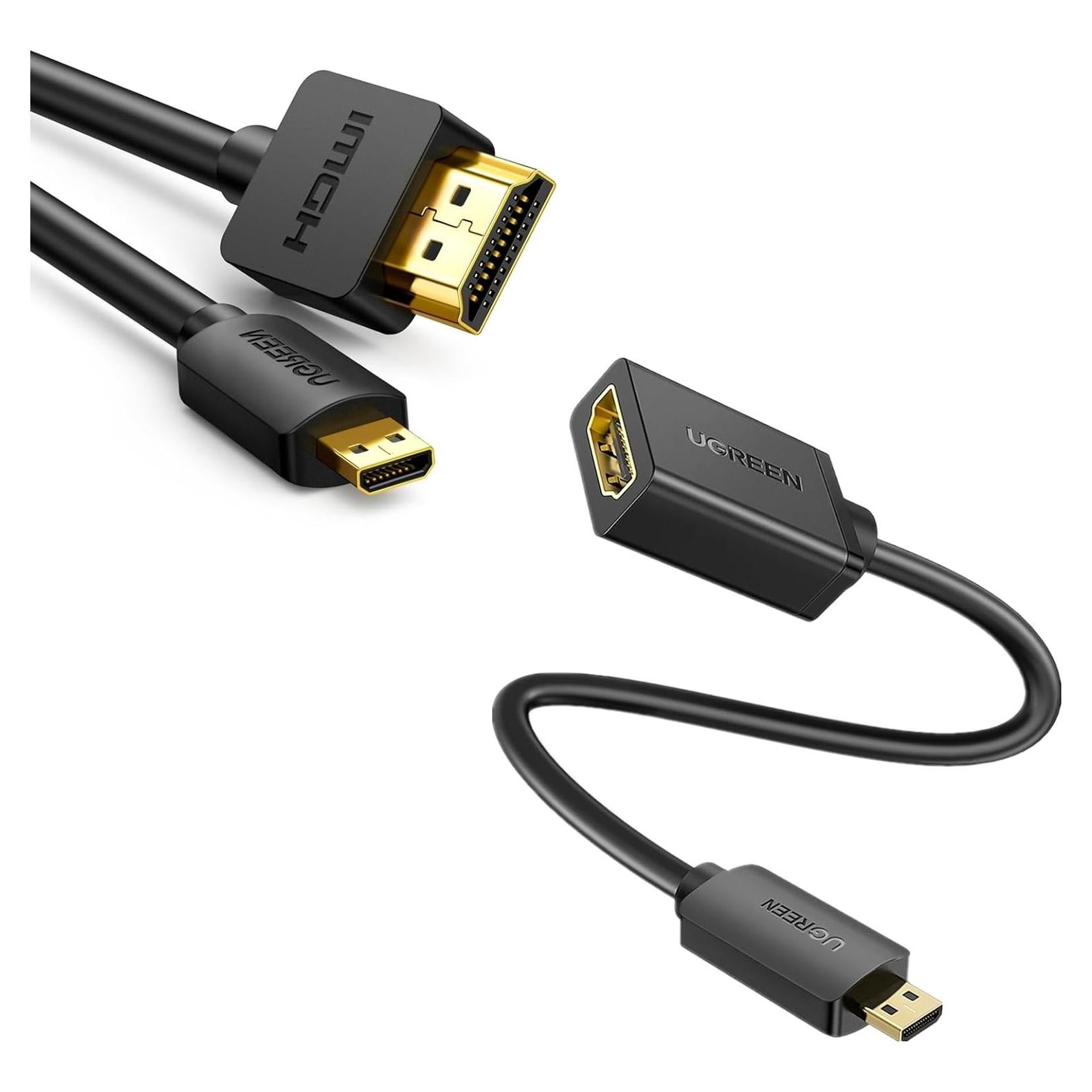 Adaptador UGREEN Micro HDMI a HDMI 4K 60Hz 3FT para GoPro