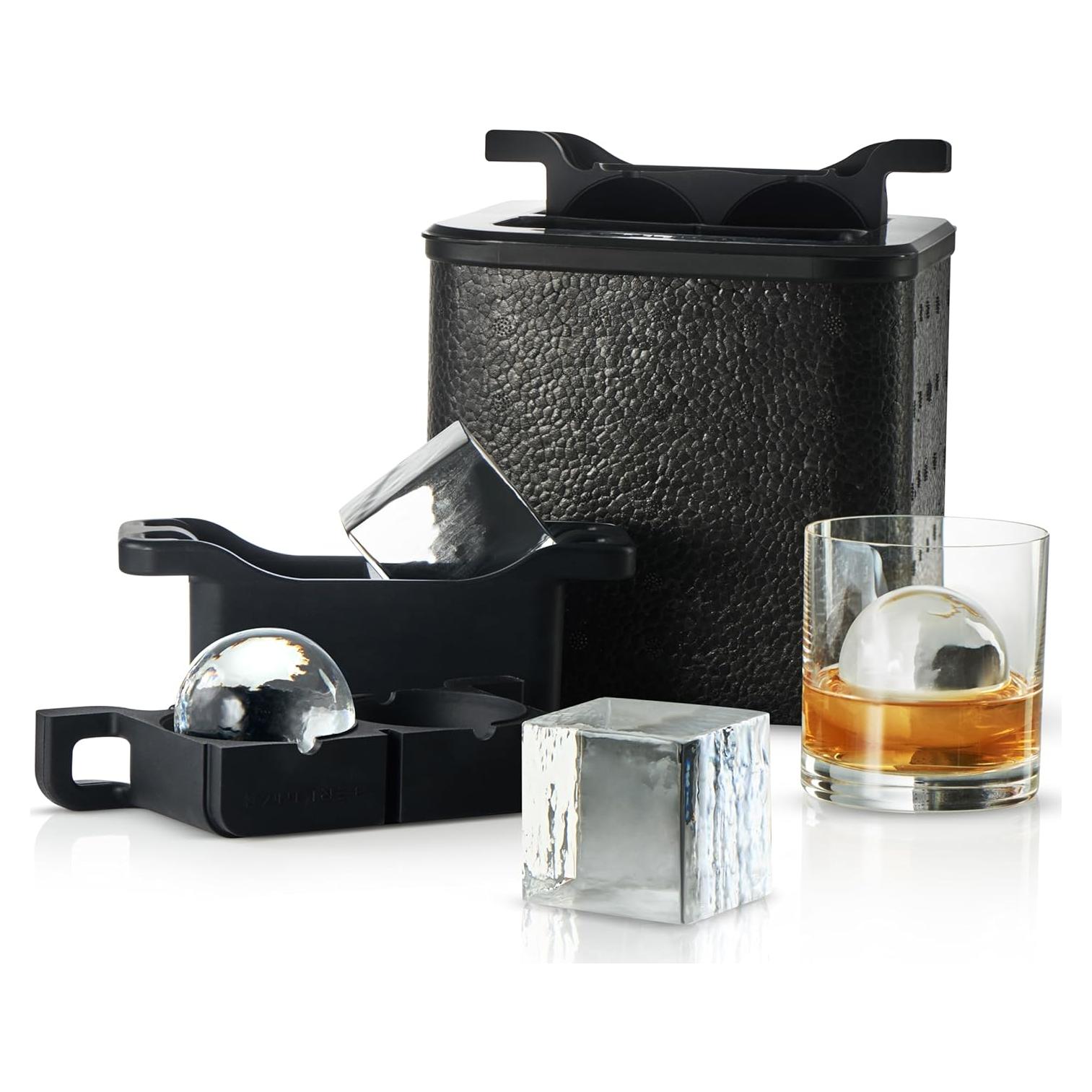 Molde para Hielo Berlinzo 2 Esferas y 2 Cubos Cristalinos