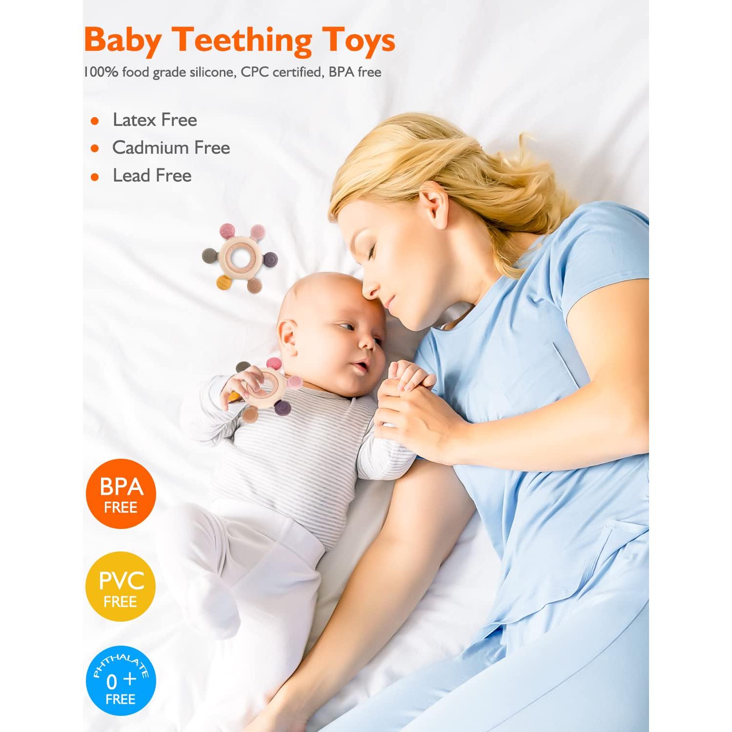 Akolik Mordedor de Silicona para Bebés Rosa 0-18 Meses