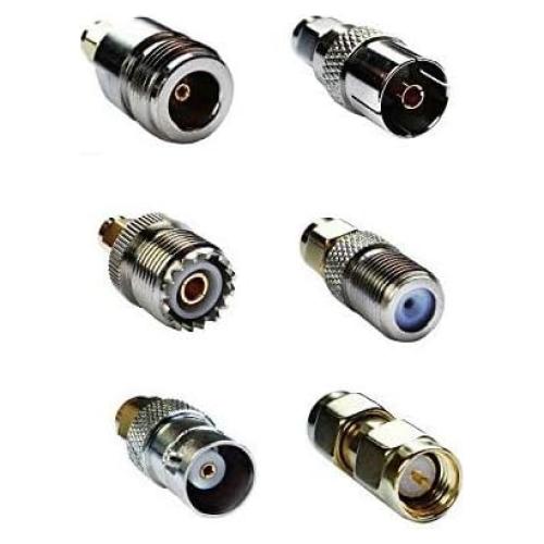 Kit de adaptadores SMA macho a hembra BNC, N, F, UHF, PAL