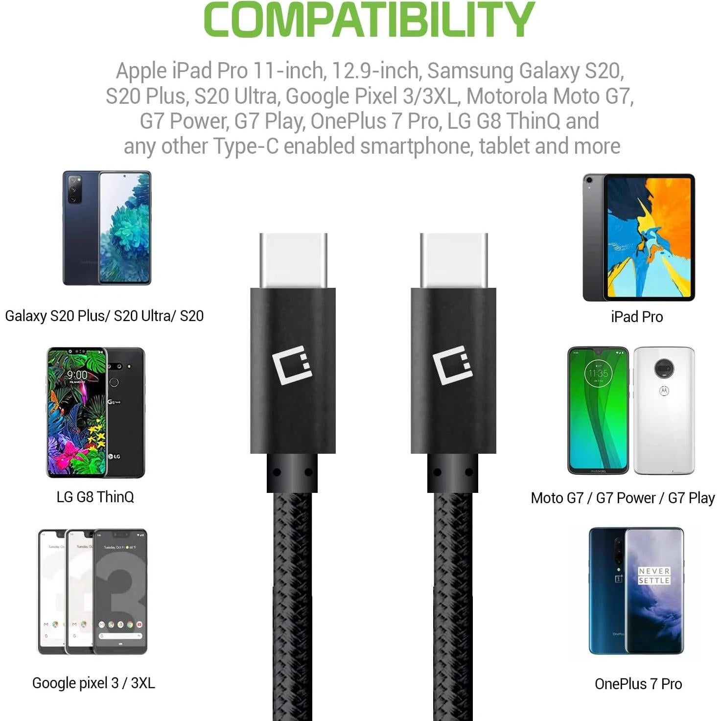 Cable de Carga Rápida USB-C 60W para Raspberry Pi 4 B+
