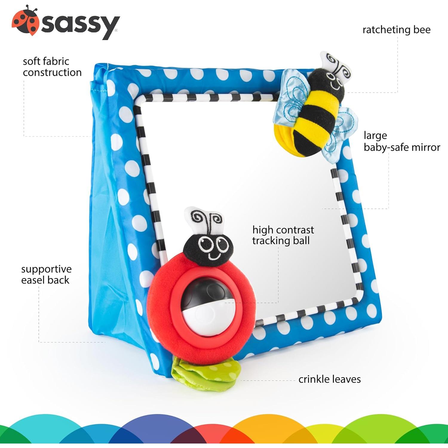 Espejo de Suelo Sassy 29,21 cm para Bebés Desarrollo