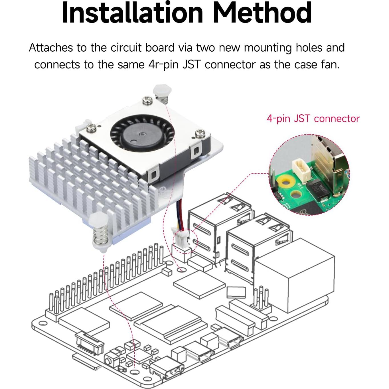 Fuente de Poder 27W USB-C + Caja Acrílica Raspberry Pi 5