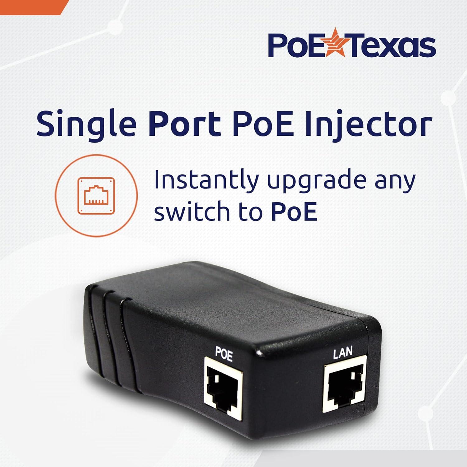 Inyector PoE Pasivo PoE Texas para Raspberry Pi 3 B+ y 4
