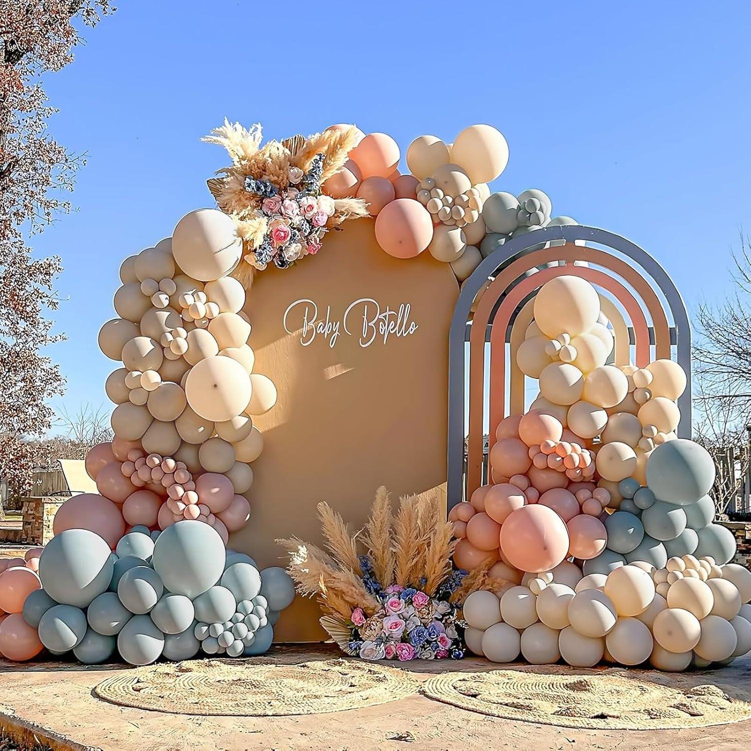 Kit de Arco de Globos LULUMIKA 139 Pcs Rosa y Azul