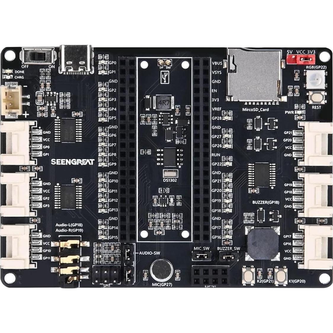 Placa de Expansión Mini LLidgermal para Pi Pico con RTC y RGB