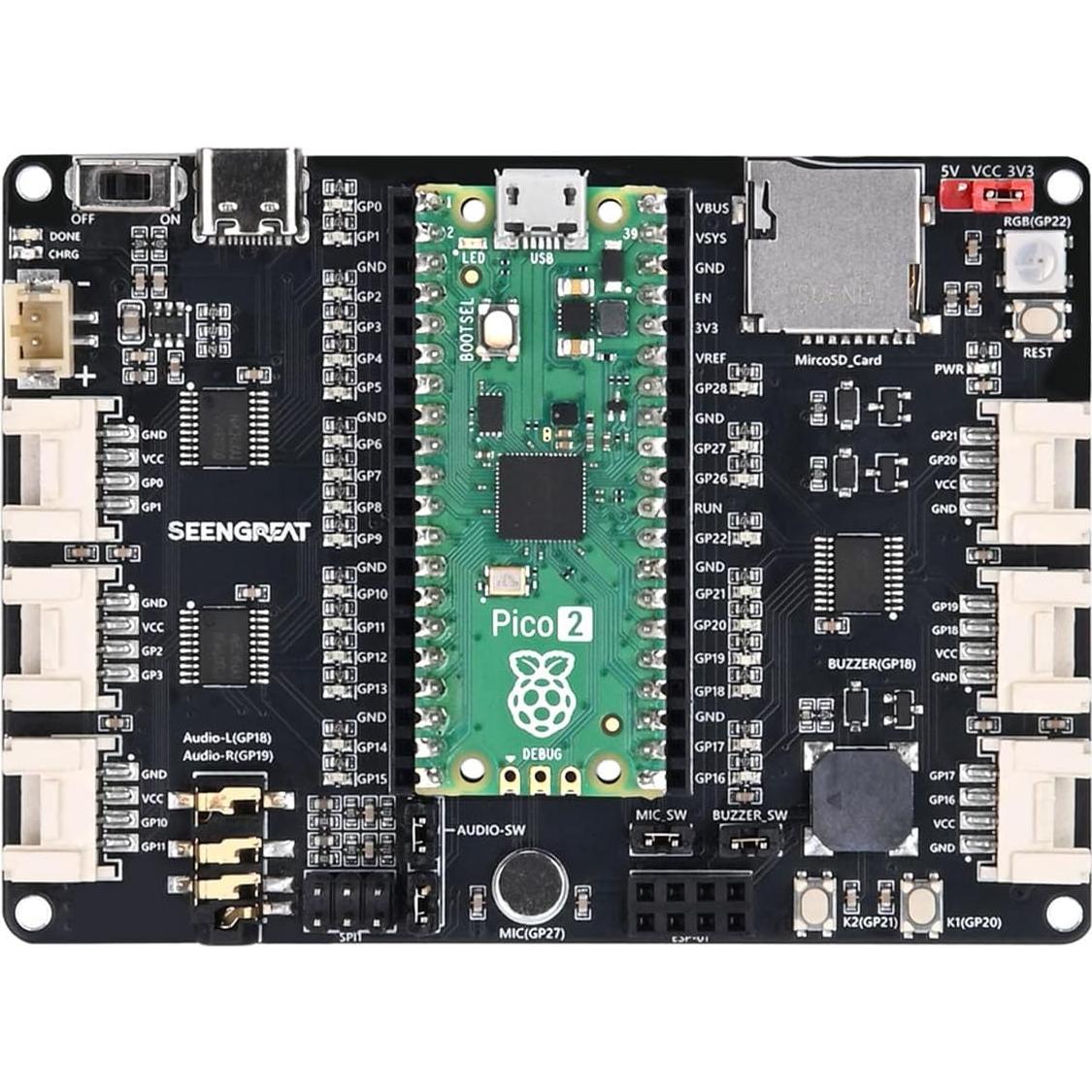 Placa de Expansión Mini LLidgermal para Pi Pico con RTC y RGB