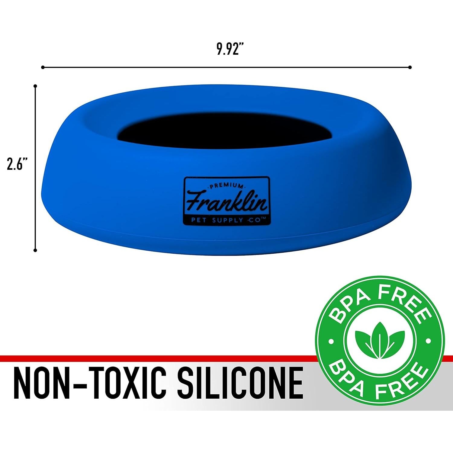 Tazón de Silicona Franklin Pet Supply 0.79L Antiderrames