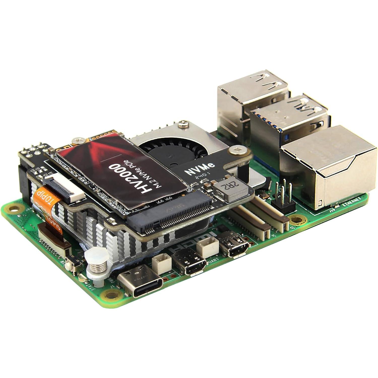 Placa PCIe M.2 NVMe Geekworm X1003 + Caja Metal para Raspberry Pi 5