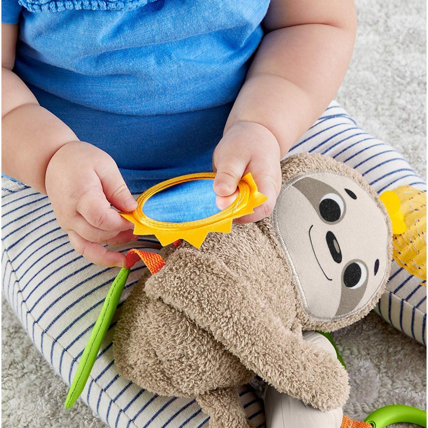 Baby Toy Slow Much Fun Stroller Sloth, Travel Activity with Motion & Sensory Details for Newborns Ages 0+ Months