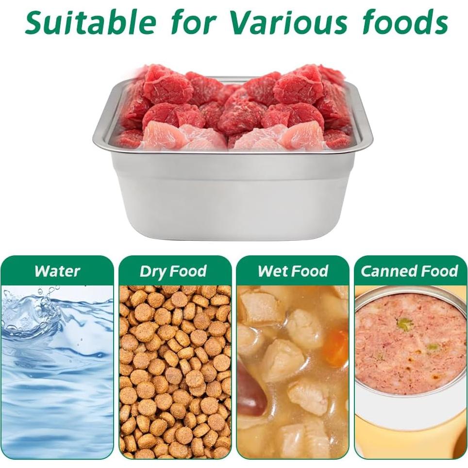 Cuenco para Perros MODUODUO Acero Inoxidable 2 Juegos 3L