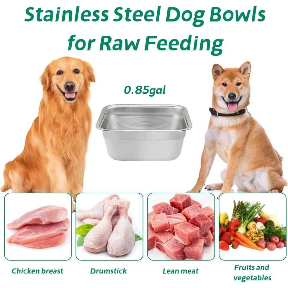 Cuenco para Perros MODUODUO Acero Inoxidable 2 Juegos 3L