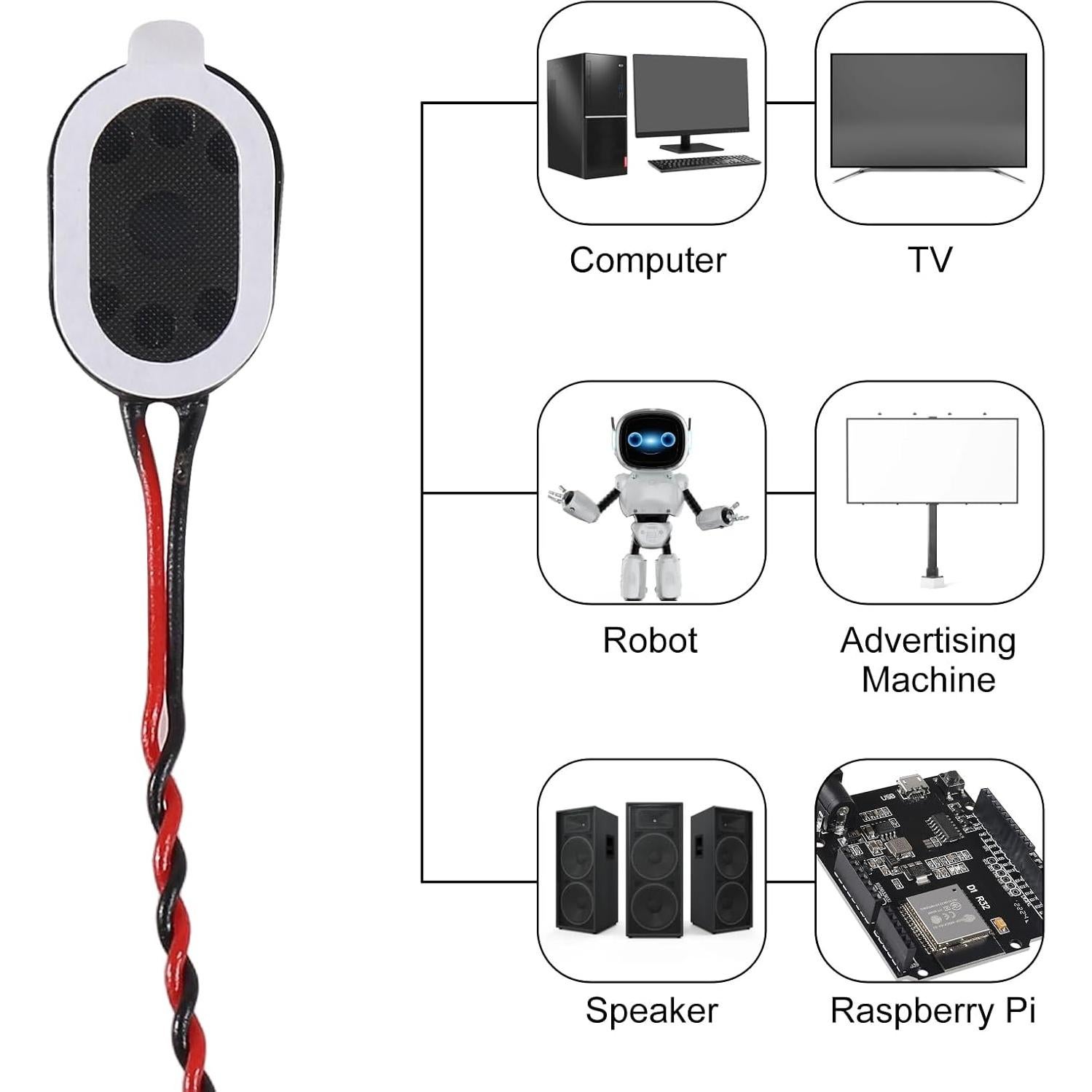12 Altavoces Mini 1W 8 Ohm JUZITAO para Proyectos DIY