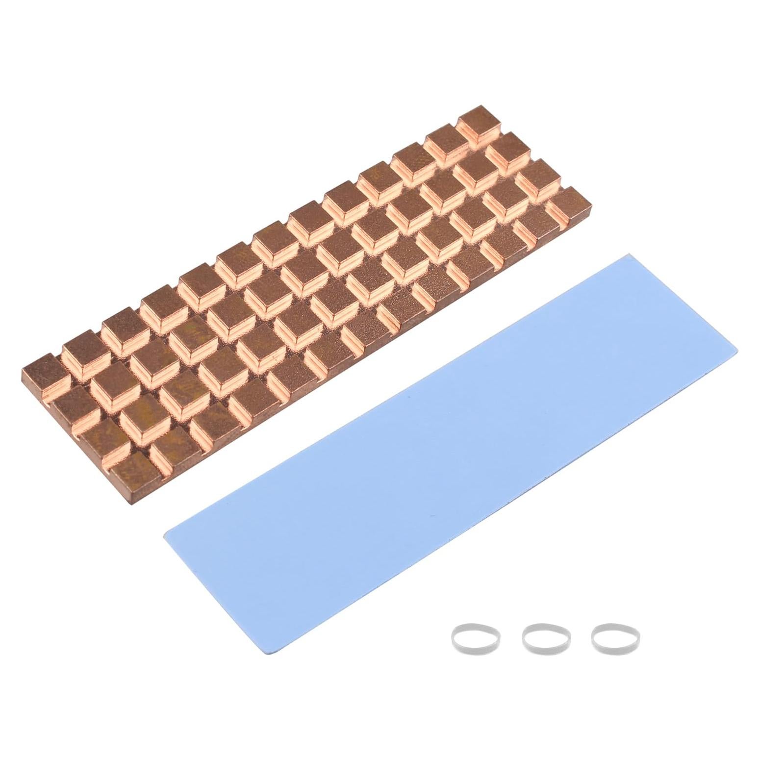 Disipador de Calor M.2 SSD ZDE 70x20x2.5mm Cobre Silicona