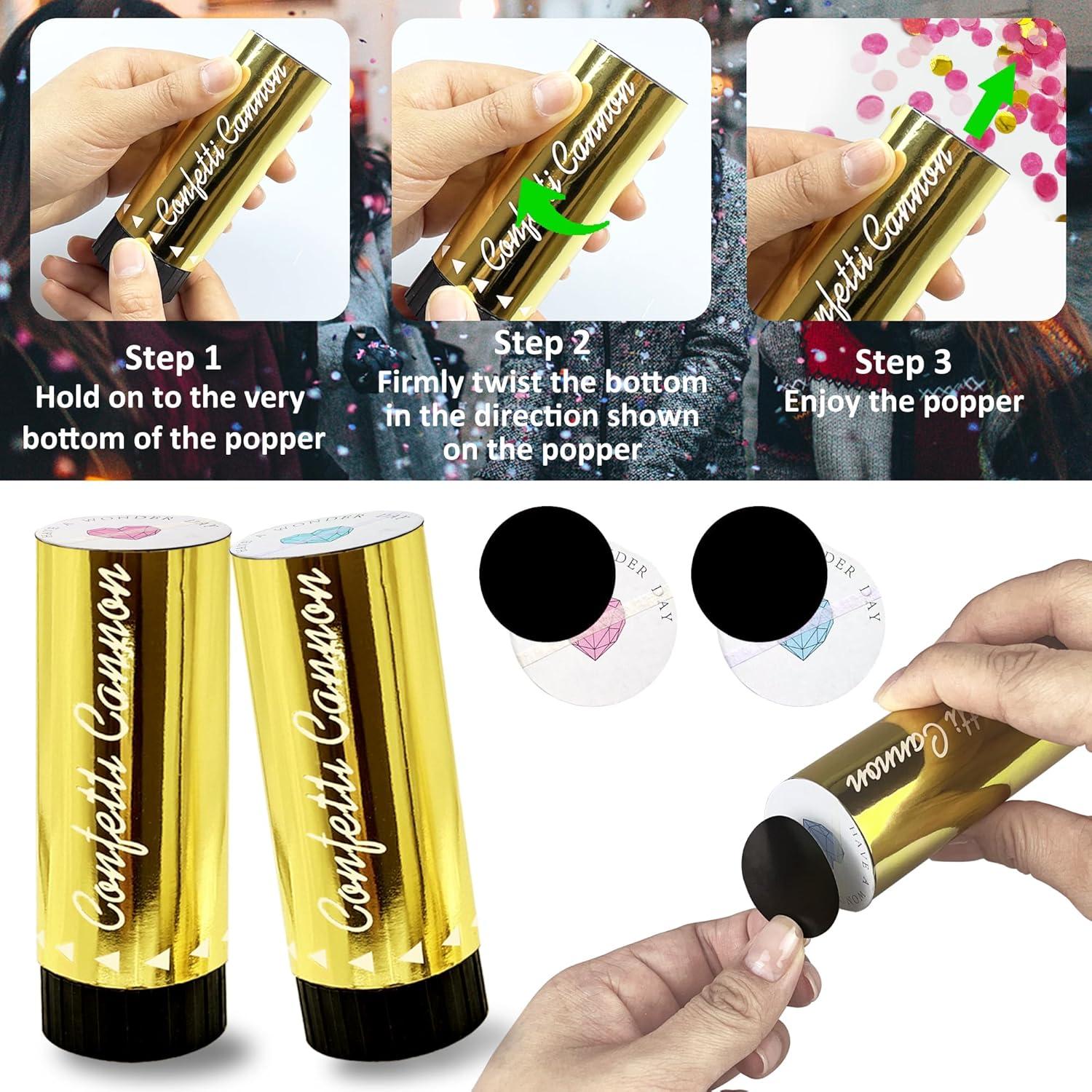 Confeti de Revelación de Género 8 PCS LEFUBABY Rosa y Azul