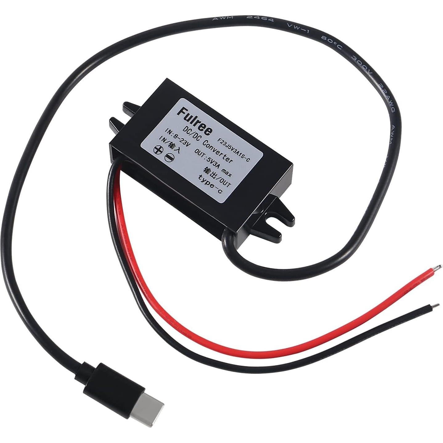 Convertidor Buck USB C 12V a 5V 3A 15W Coliao