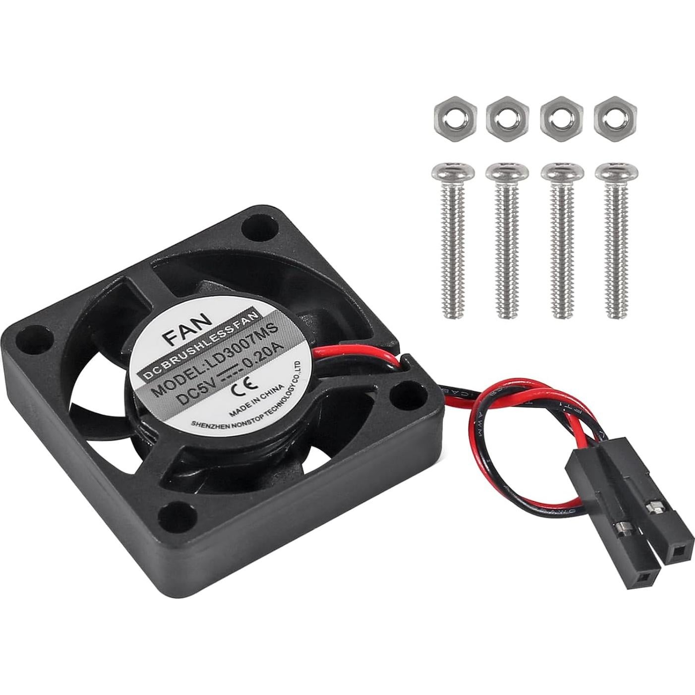 4 Ventiladores de Enfriamiento ACEIRMC para Raspberry Pi 30x30x7mm