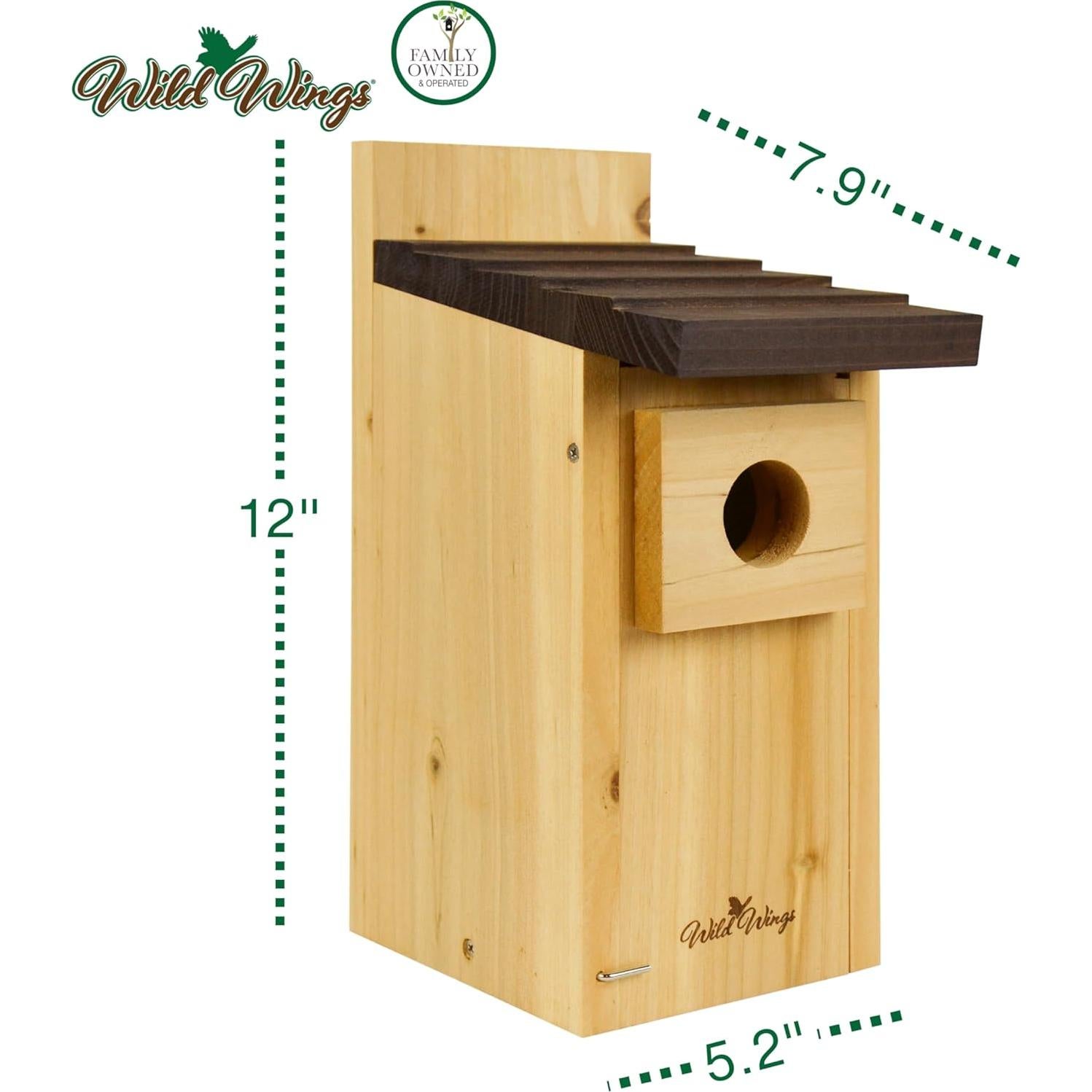 Casa para pájaros Wild Wings WWCH3 de cedro azul