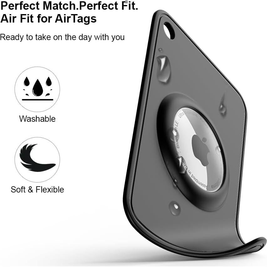 Soporte de Cartera Airtag PESTON - Funda Silicona Negra