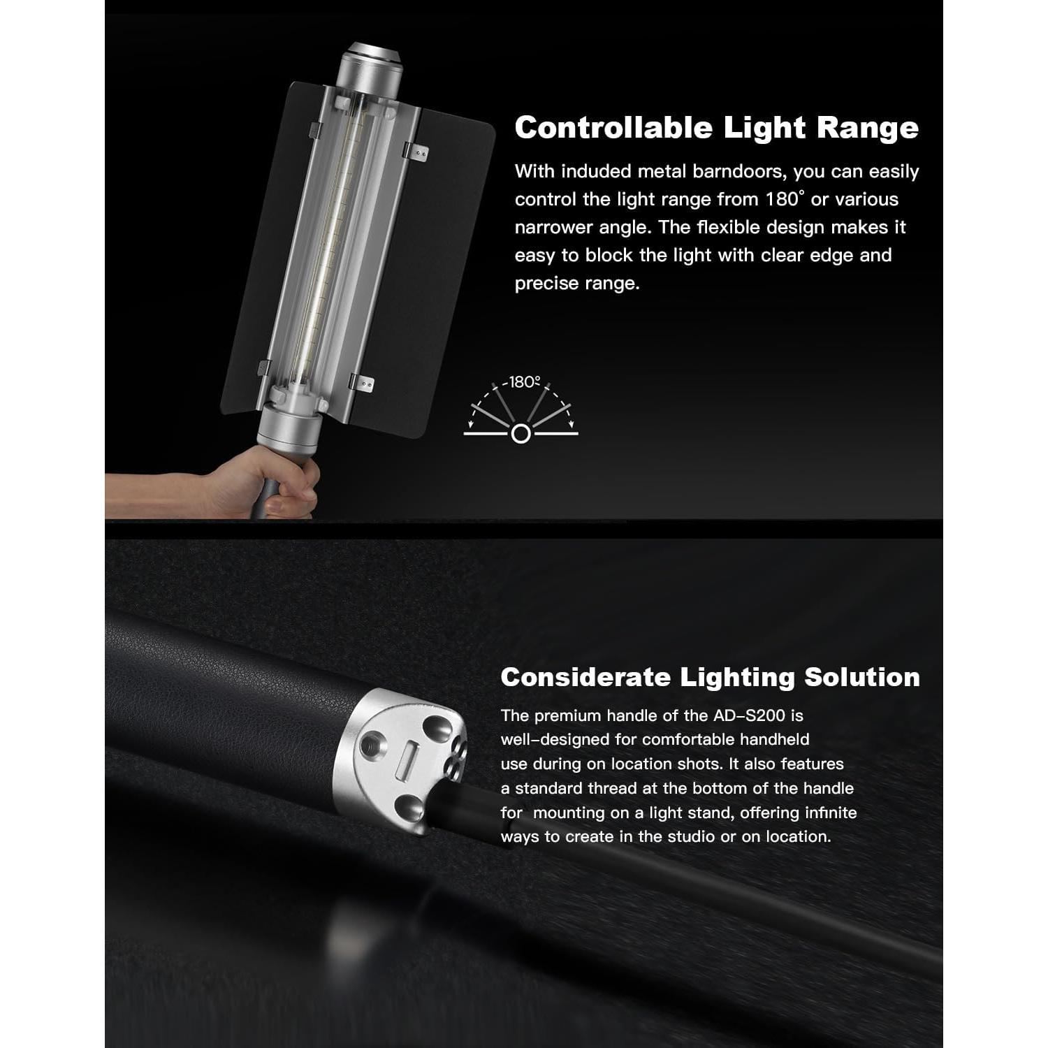 Godox AD-S200 Stick Flash 200W 5800K para AD200/AD200Pro