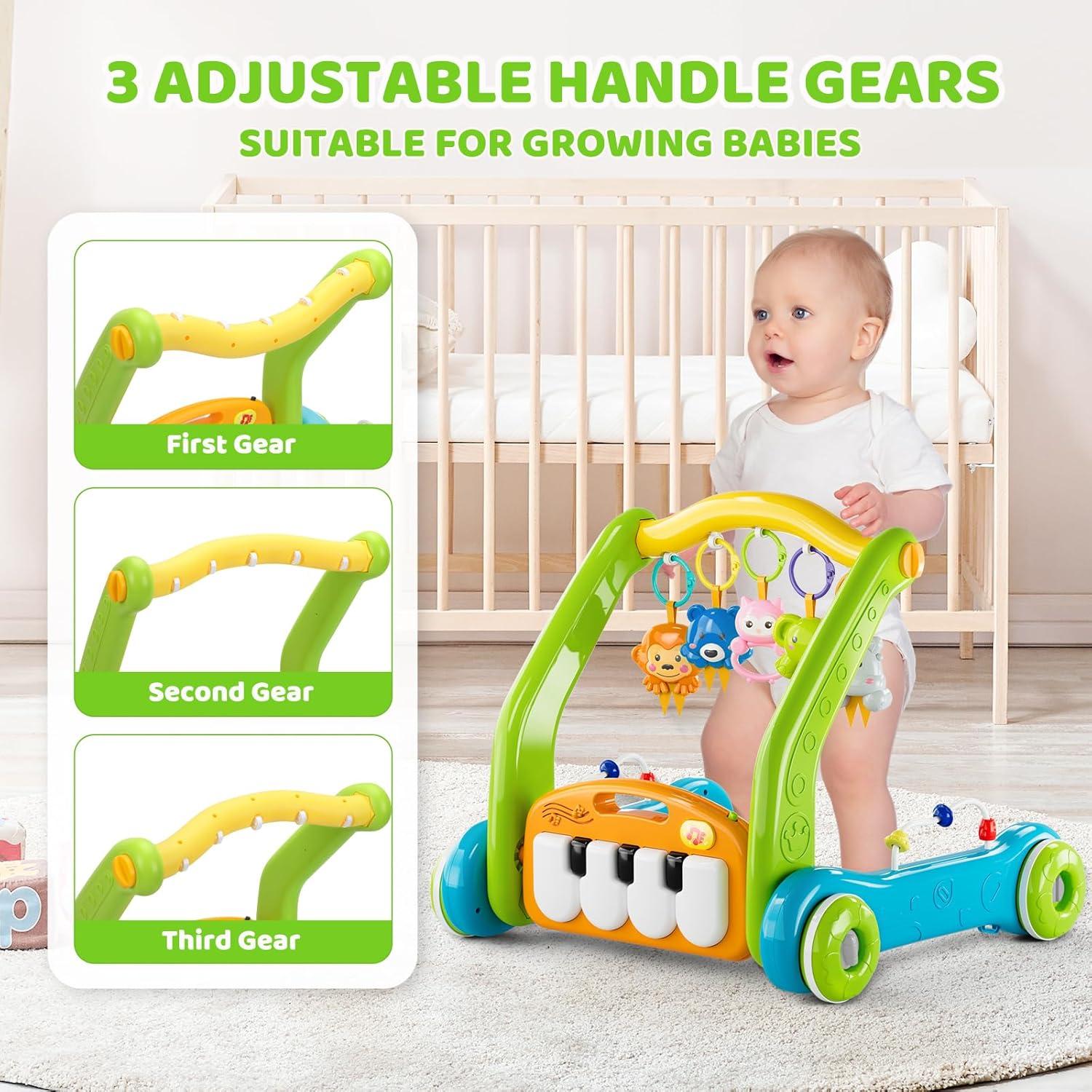 Alfombra de Juego 4 en 1 Toidgy Verde con Andador y Piano