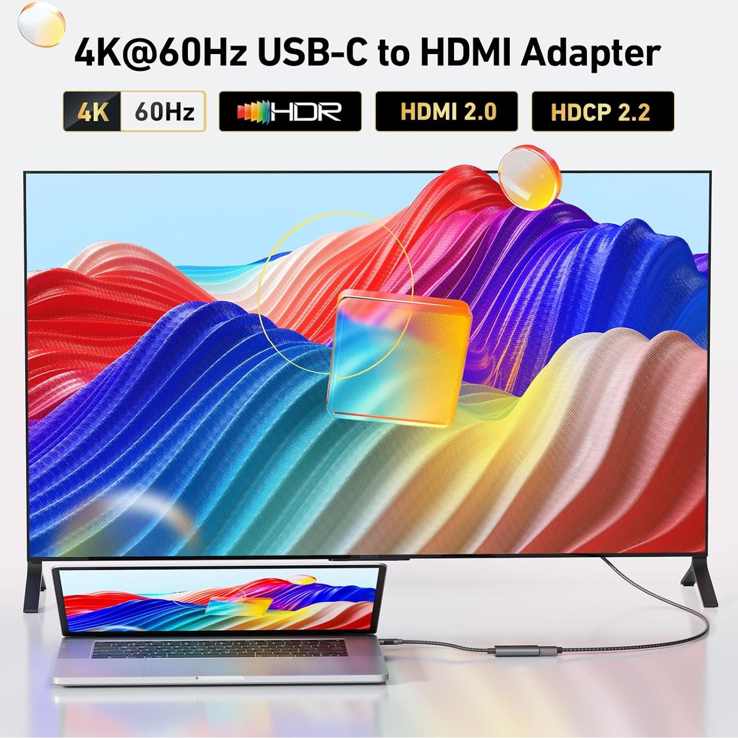 Adaptador USB-C a HDMI 8K VOLT PLUS TECH VPT-4005