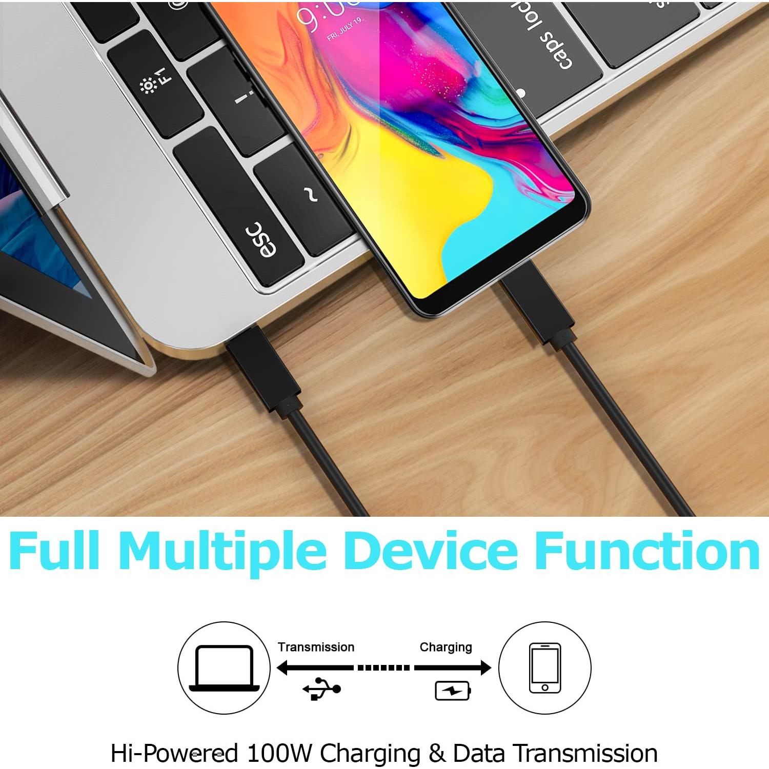 Cable USB-C Doble PD 100W TEK STYZ 0.3M 8K HDMI Compatible Raspberry Pi