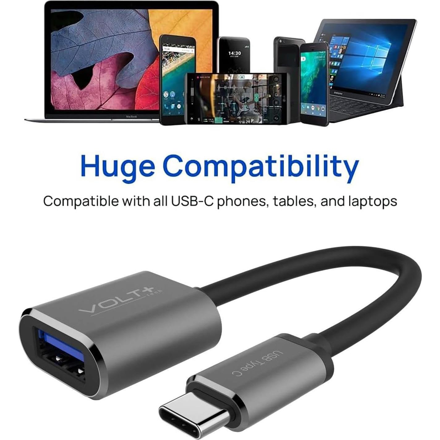 Adaptador USB-C a USB-A 3.0 Volt Plus Tech 2 Pack 5Gbps
